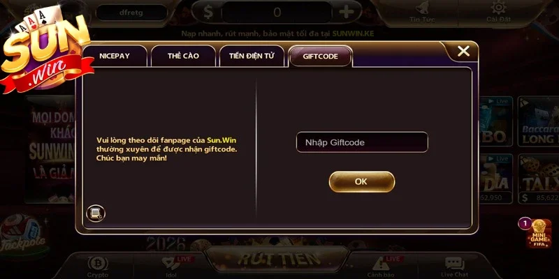 Code Sunwin là mã quà tặng dành cho người chơi